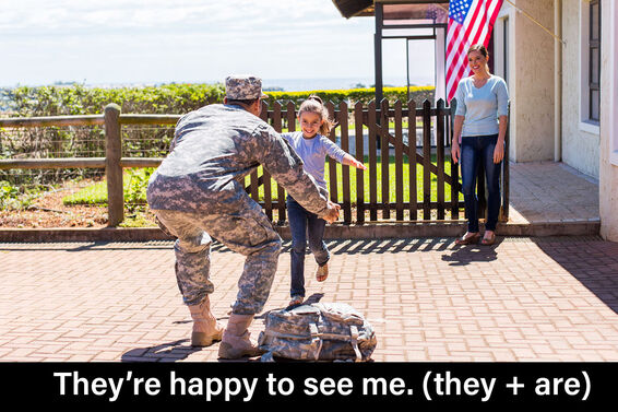 using contraction they're in a sentence