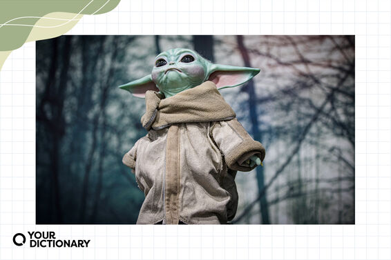 Baby Yoda in a jacket