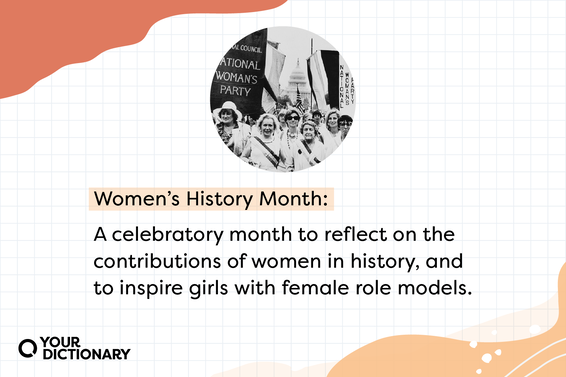 Definition of women's history month from the article.